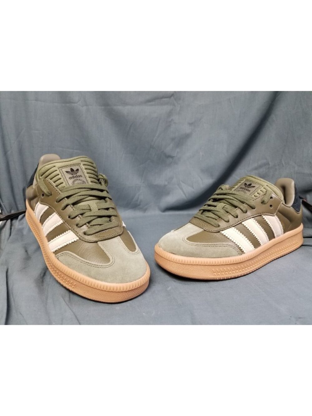 Adidas Samba XLG Cardboard Olive Strata Beige Gold JQ2387 Size 7.5 NEW NO BOX!